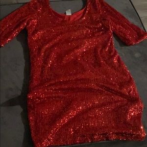 Red sparkles dress